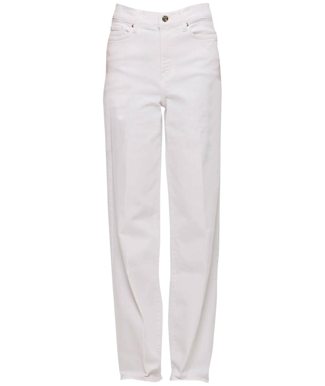 FRAME Белые хлопковые прямые джинсы, фото 1