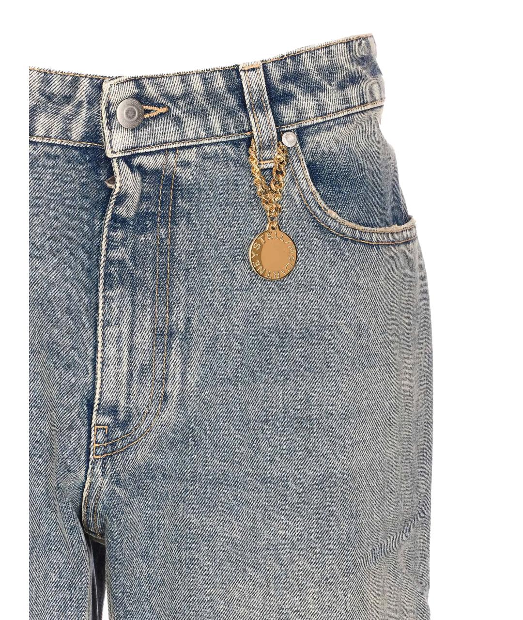 STELLA MCCARTNEY Синие хлопковые прямые джинсы, фото 2