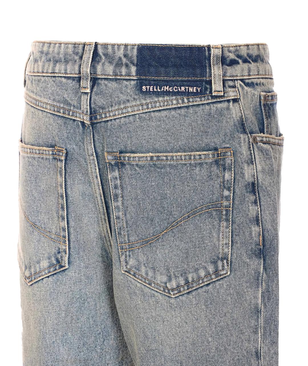 STELLA MCCARTNEY Синие хлопковые прямые джинсы, фото 4