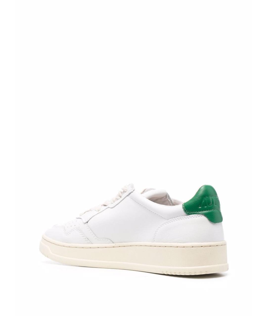 AUTRY Белые кожаные низкие кроссовки / кеды, фото 3