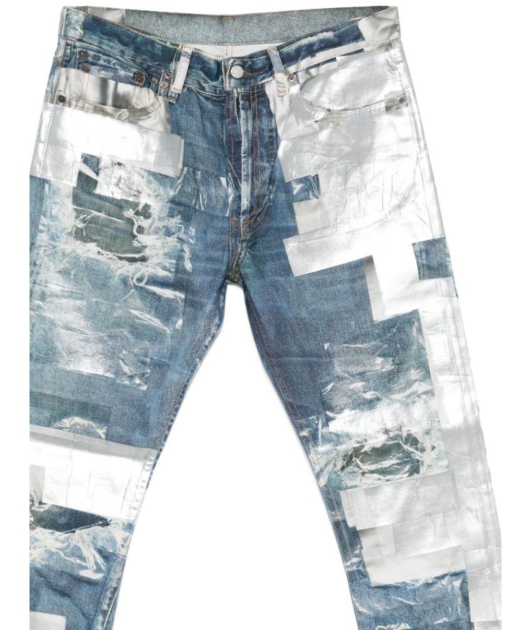 ACNE STUDIOS Синие хлопковые прямые джинсы, фото 2