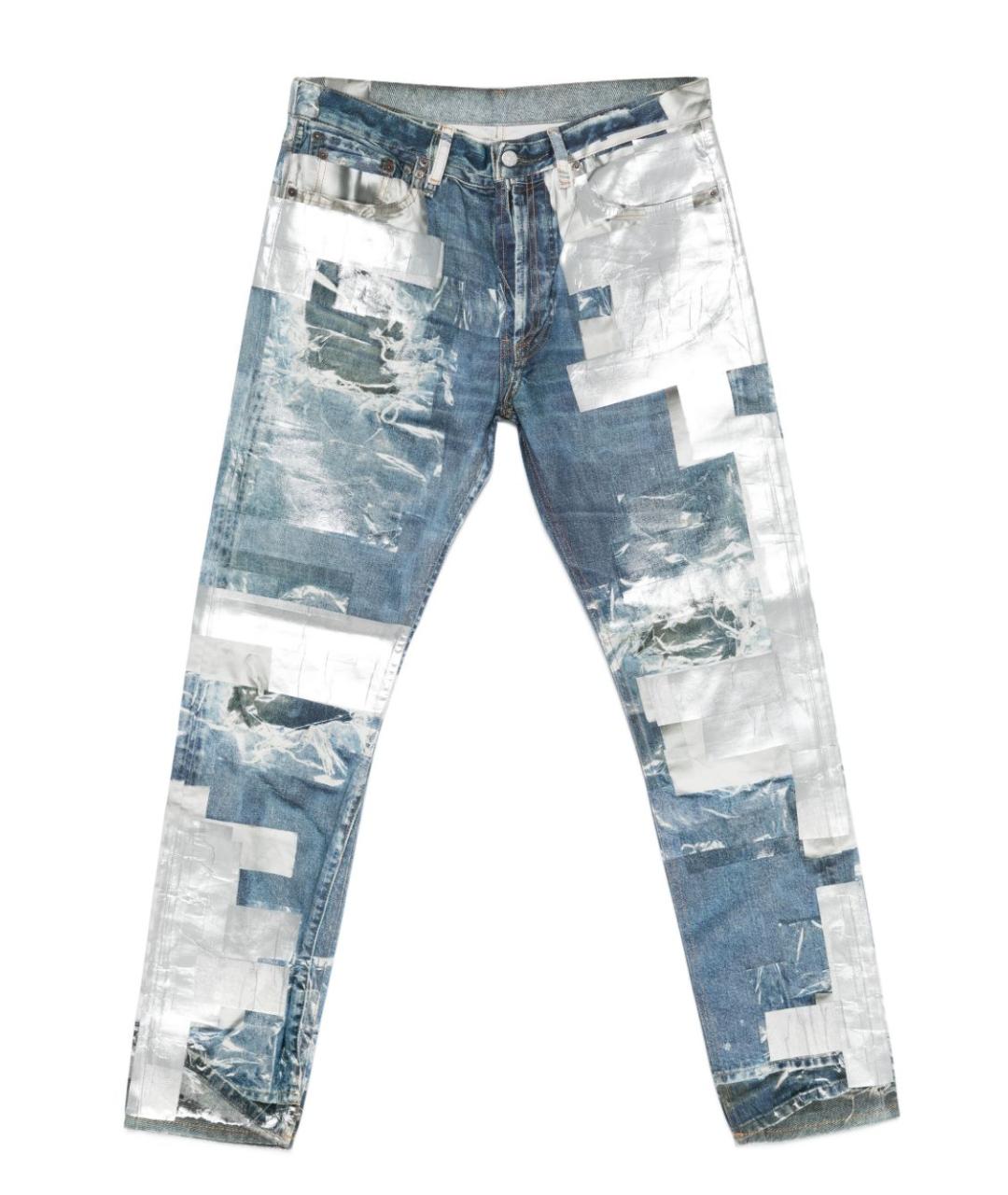 ACNE STUDIOS Синие хлопковые прямые джинсы, фото 1