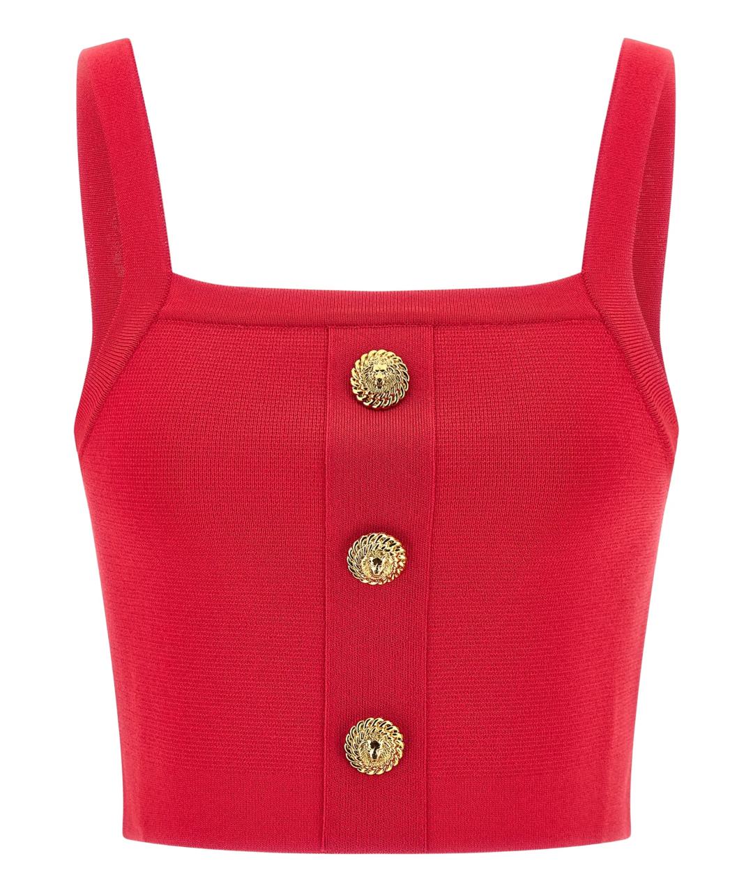 BALMAIN Розовая вискозная майка, фото 1