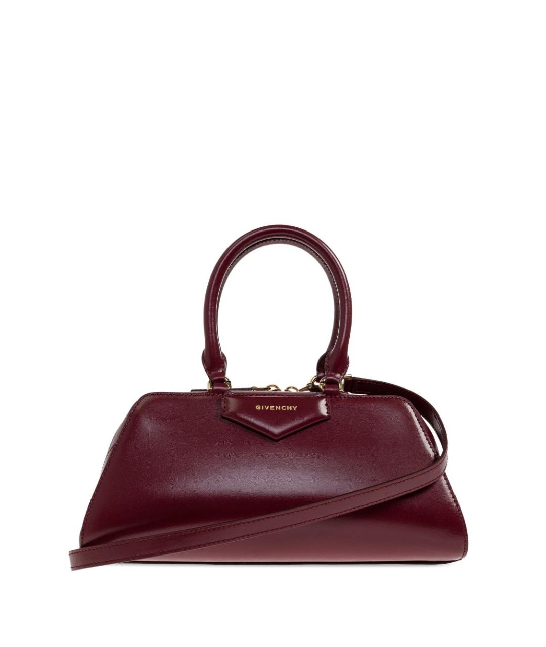 GIVENCHY Бордовая кожаная сумка тоут, фото 1