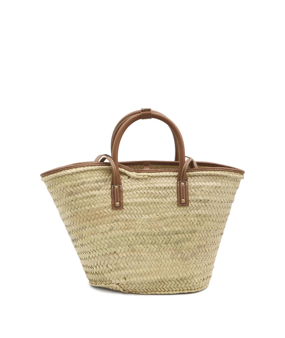 JACQUEMUS Бежевая пелетеная сумка тоут, фото 2