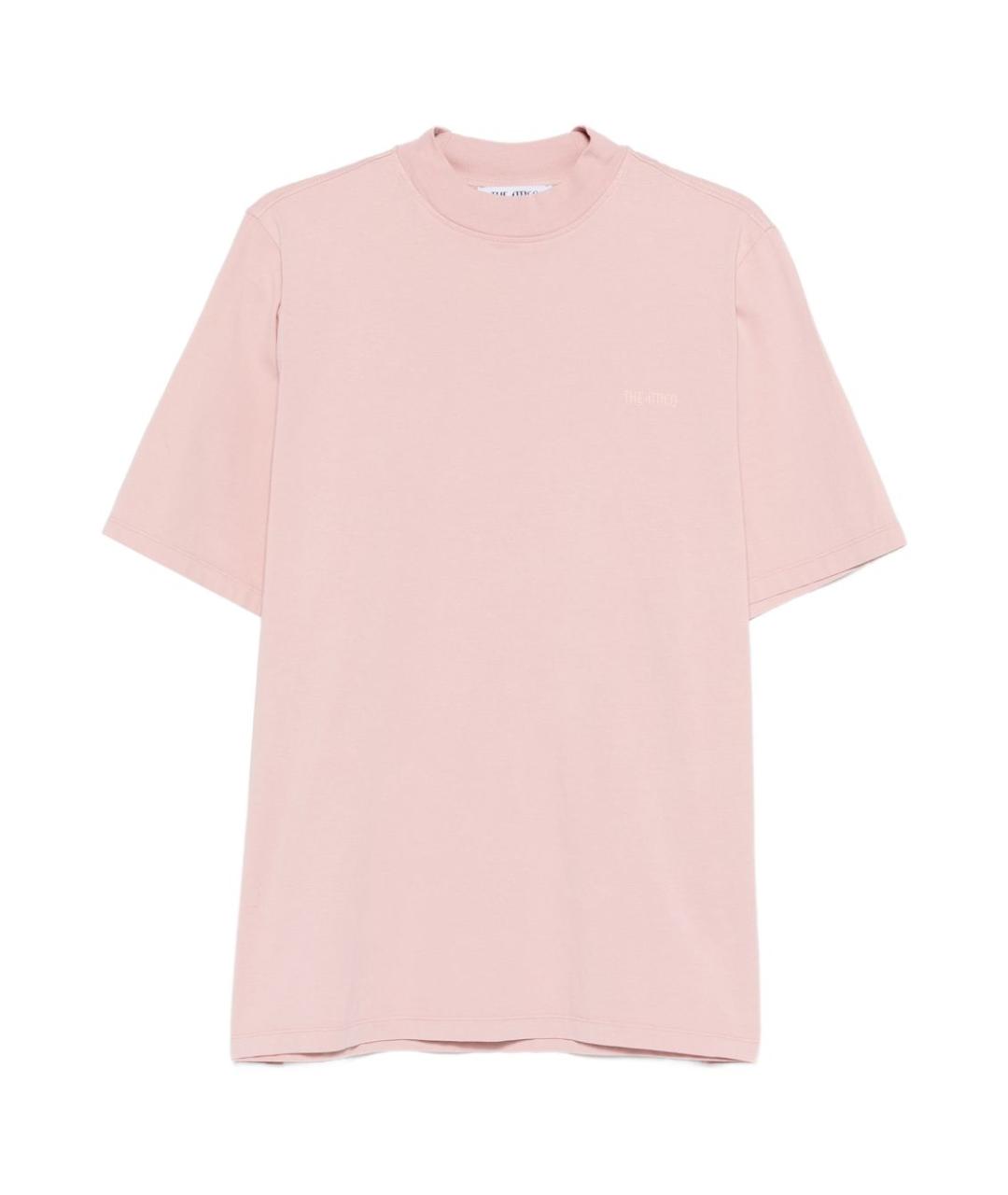 THE ATTICO Розовая хлопковая футболка, фото 1