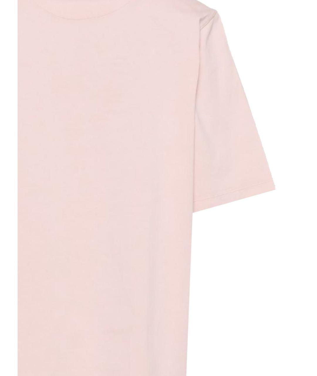 THE ATTICO Розовая хлопковая футболка, фото 3