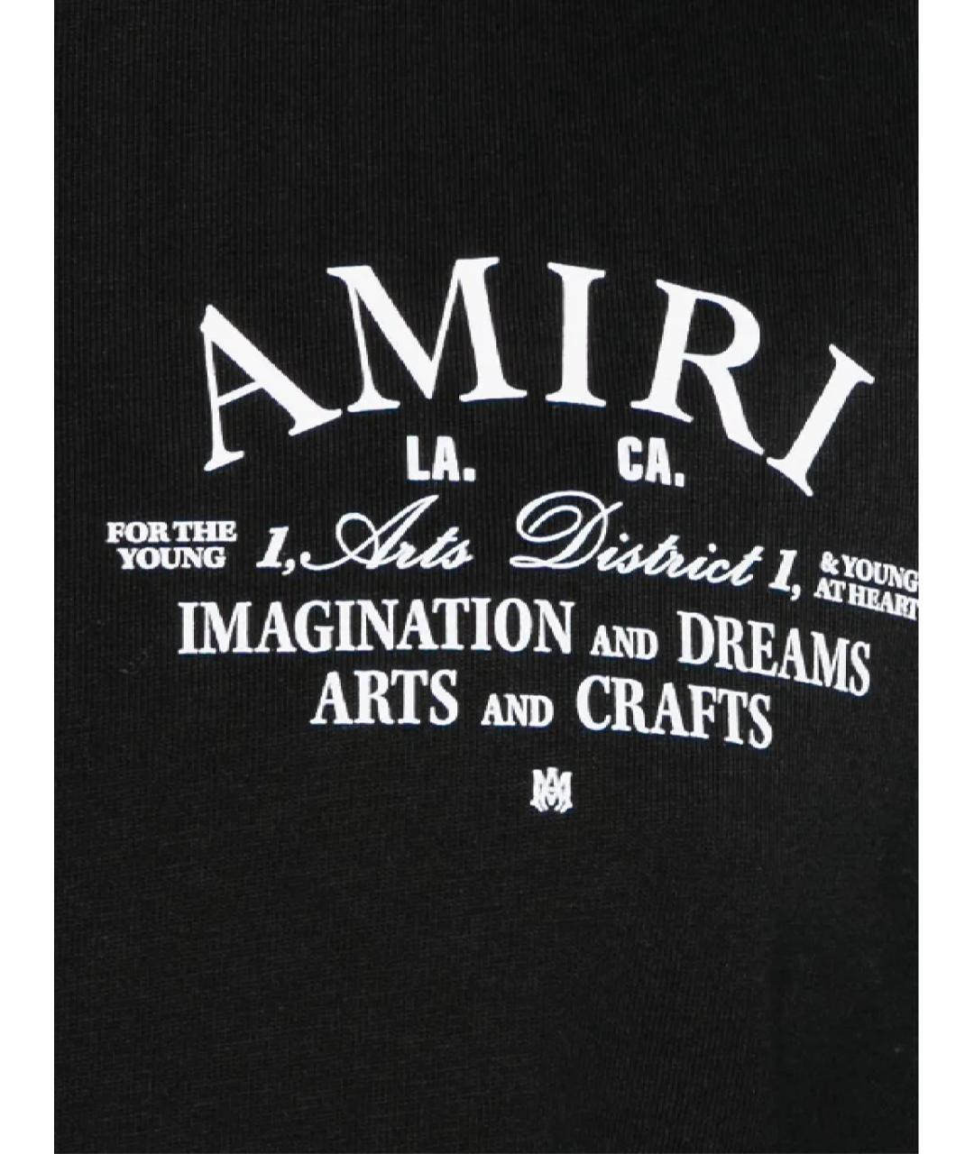 AMIRI Черная хлопковая футболка, фото 2