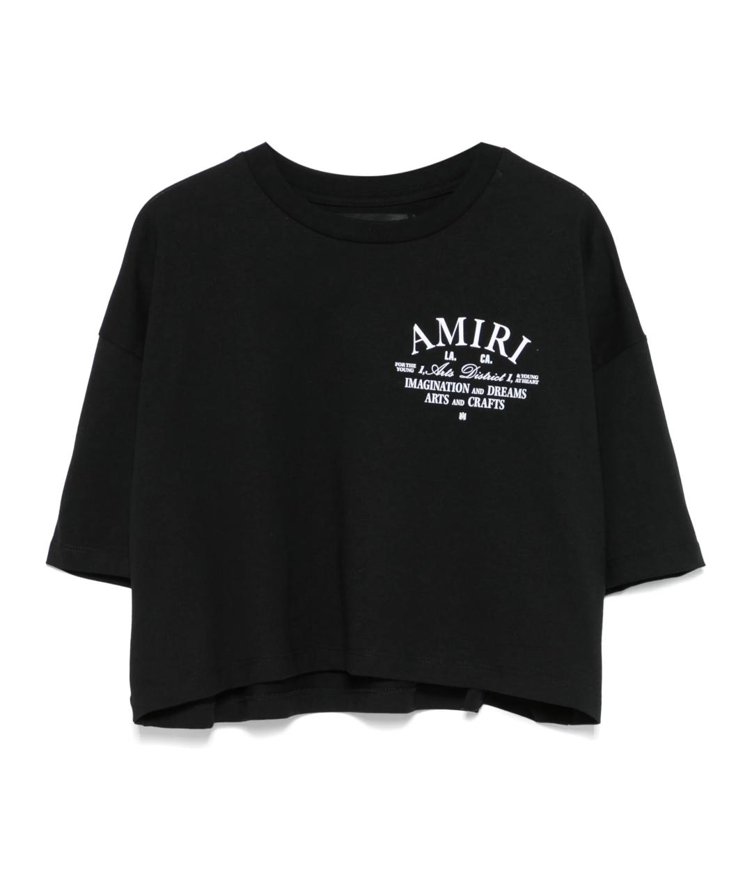 AMIRI Черная хлопковая футболка, фото 1