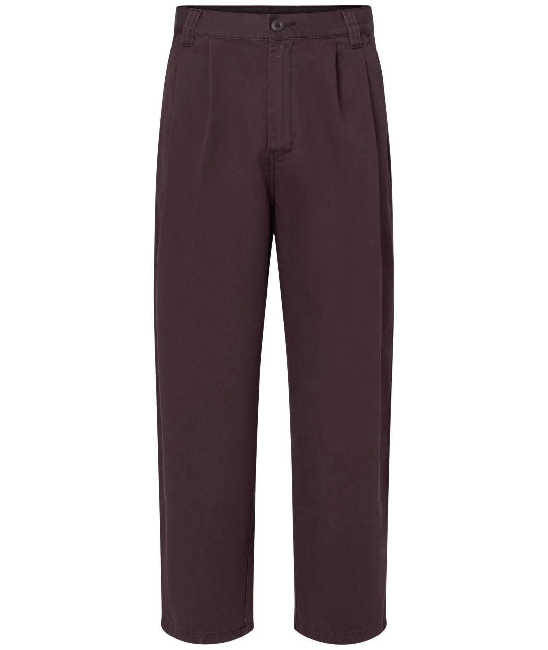 CARHARTT WIP Фиолетовые хлопковые повседневные брюки, фото 1