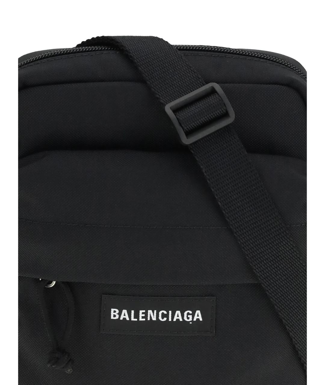 BALENCIAGA Черная синтетическая сумка на плечо, фото 4