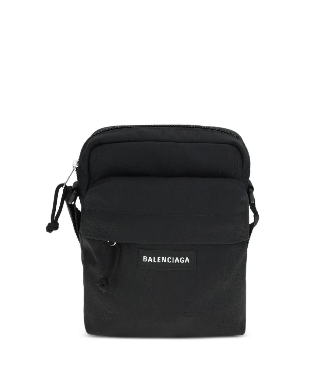 BALENCIAGA Черная синтетическая сумка на плечо, фото 1