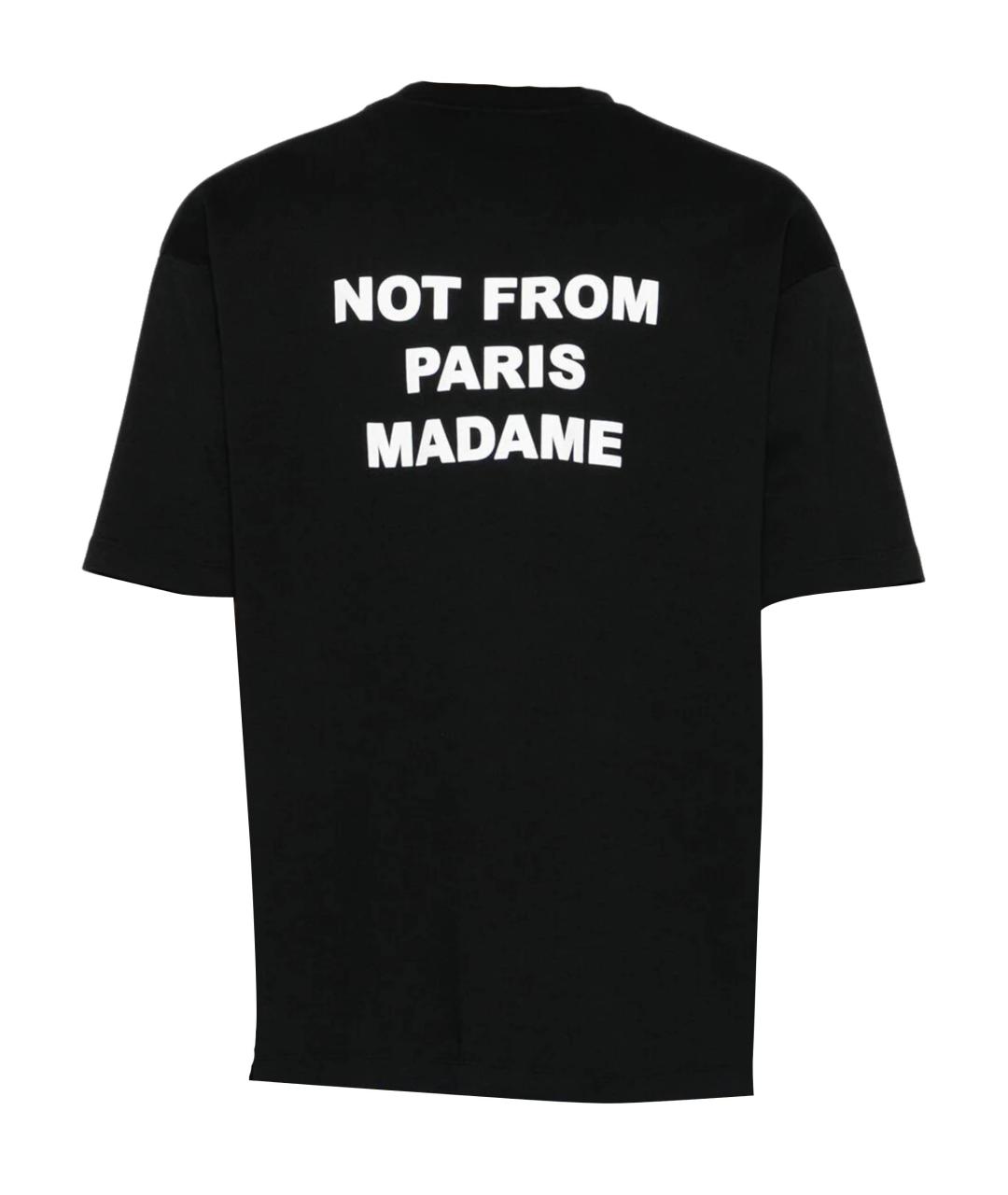 Drole de Monsieur Черная хлопковая футболка, фото 3