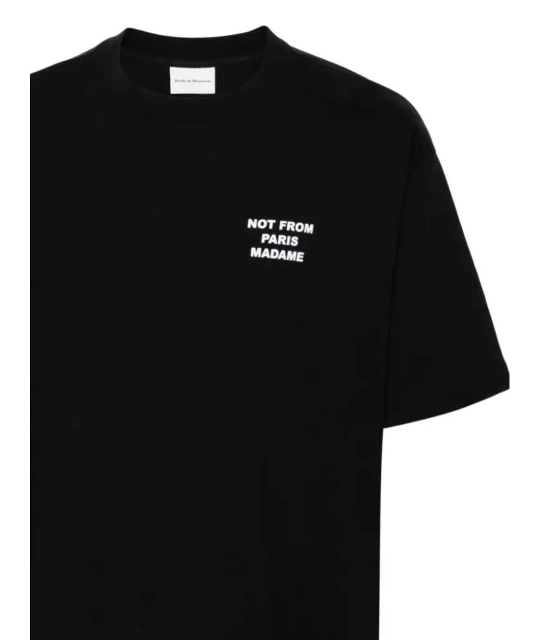 Drole de Monsieur Черная хлопковая футболка, фото 2