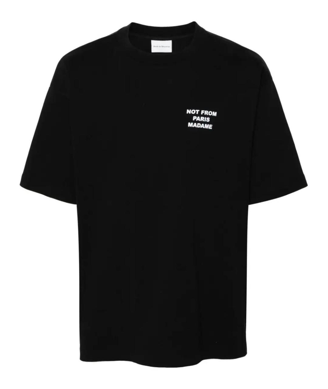 Drole de Monsieur Черная хлопковая футболка, фото 1