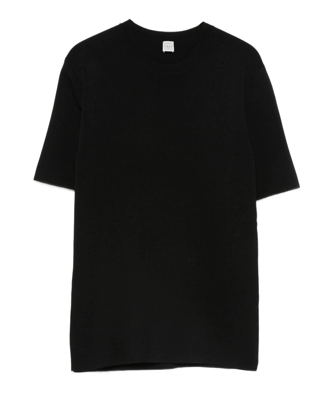 TOTEME Черная вискозная футболка, фото 1
