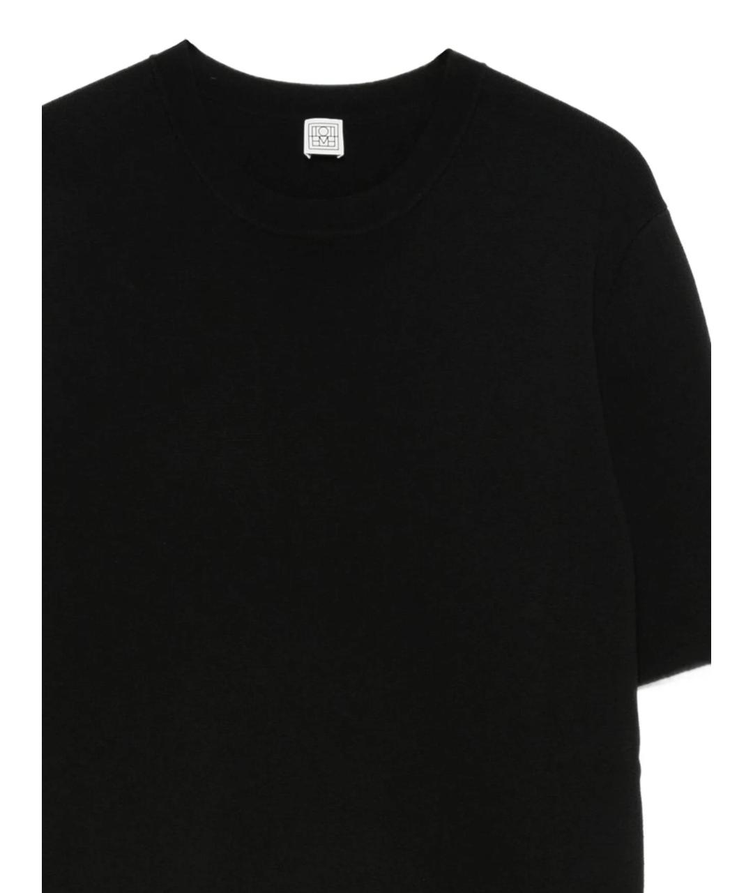 TOTEME Черная вискозная футболка, фото 2