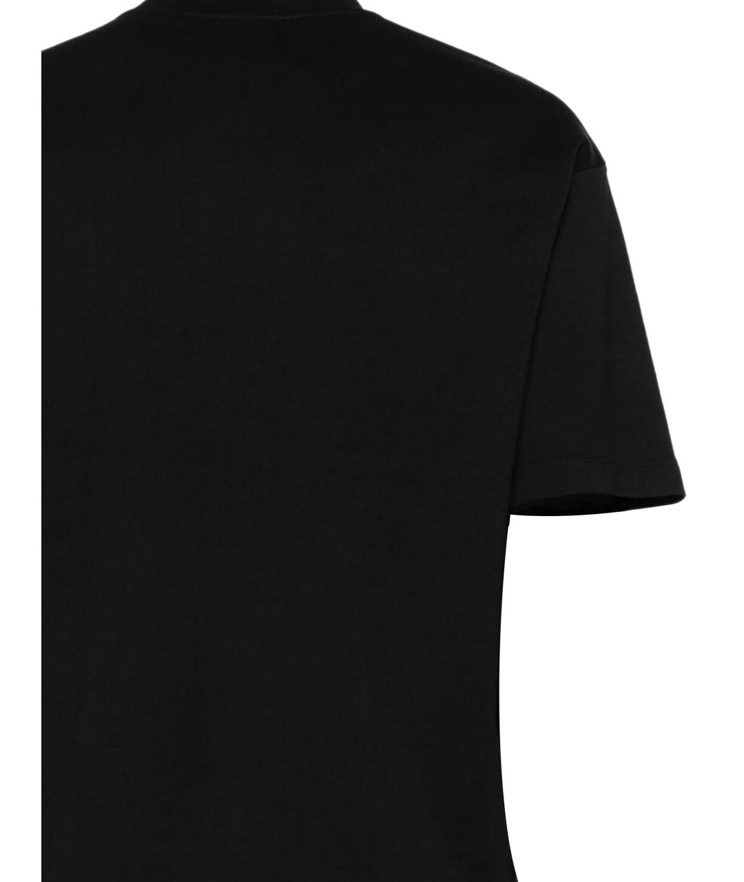 Drole de Monsieur Черная хлопковая футболка, фото 3