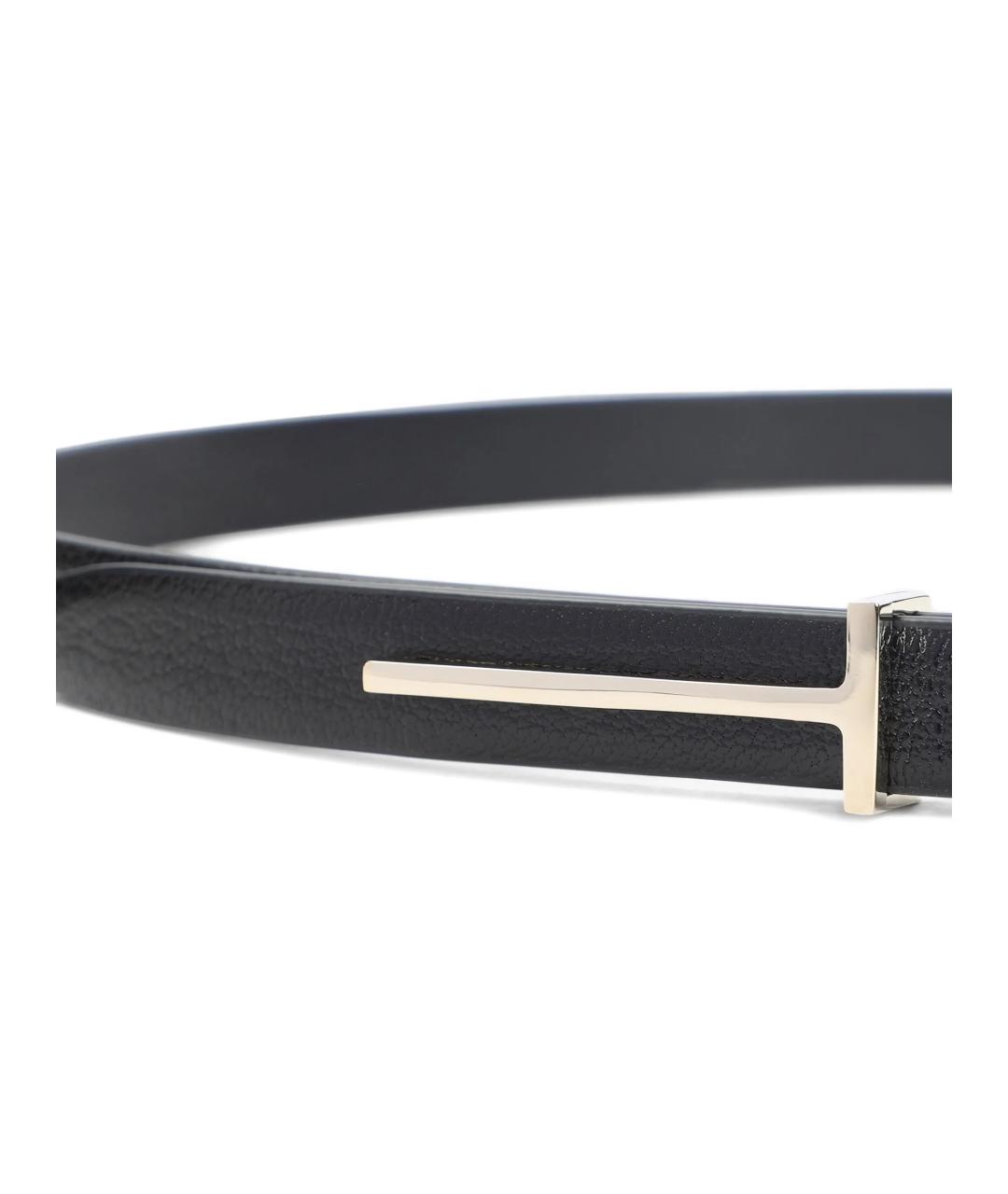 TOM FORD Черный кожаный ремень, фото 2