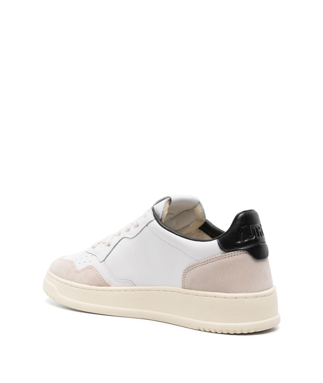 AUTRY Белые кожаные низкие кроссовки / кеды, фото 3