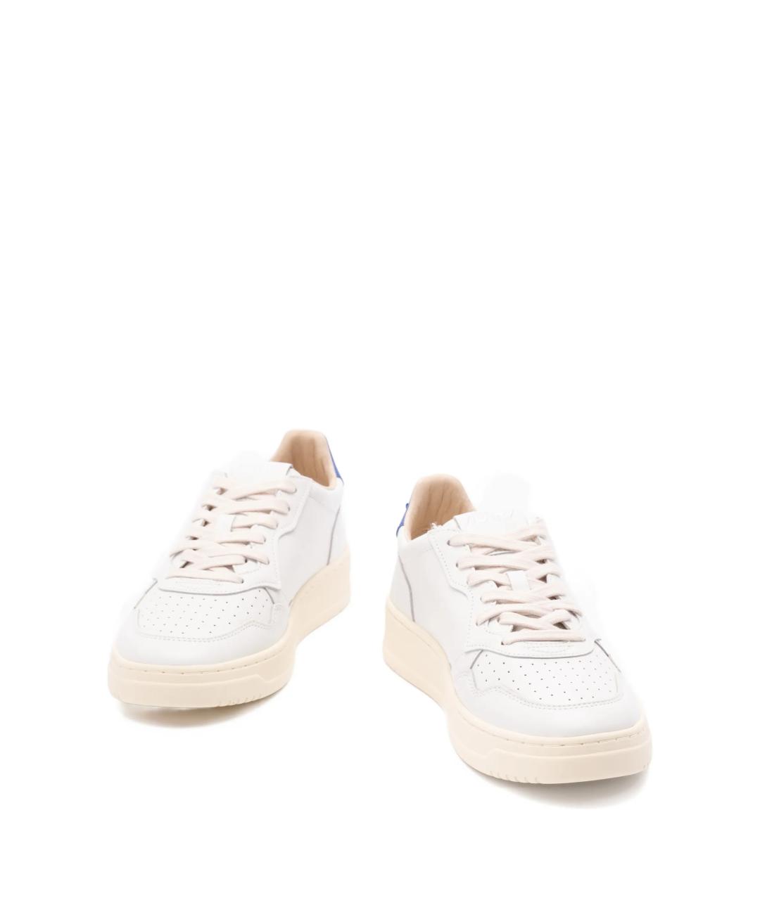 AUTRY Белые кожаные низкие кроссовки / кеды, фото 2