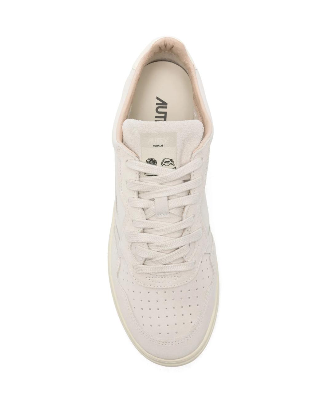 AUTRY Бежевые замшевые низкие кроссовки / кеды, фото 4