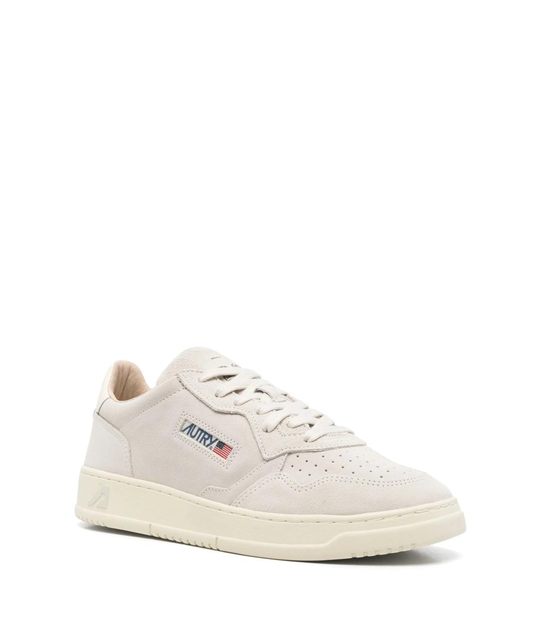 AUTRY Бежевые замшевые низкие кроссовки / кеды, фото 2