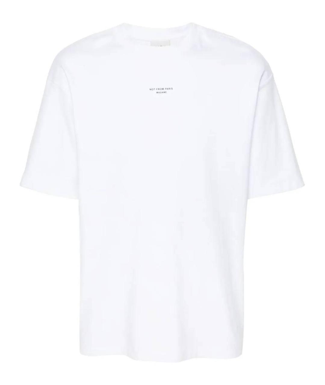 Drole de Monsieur Белая хлопковая футболка, фото 1