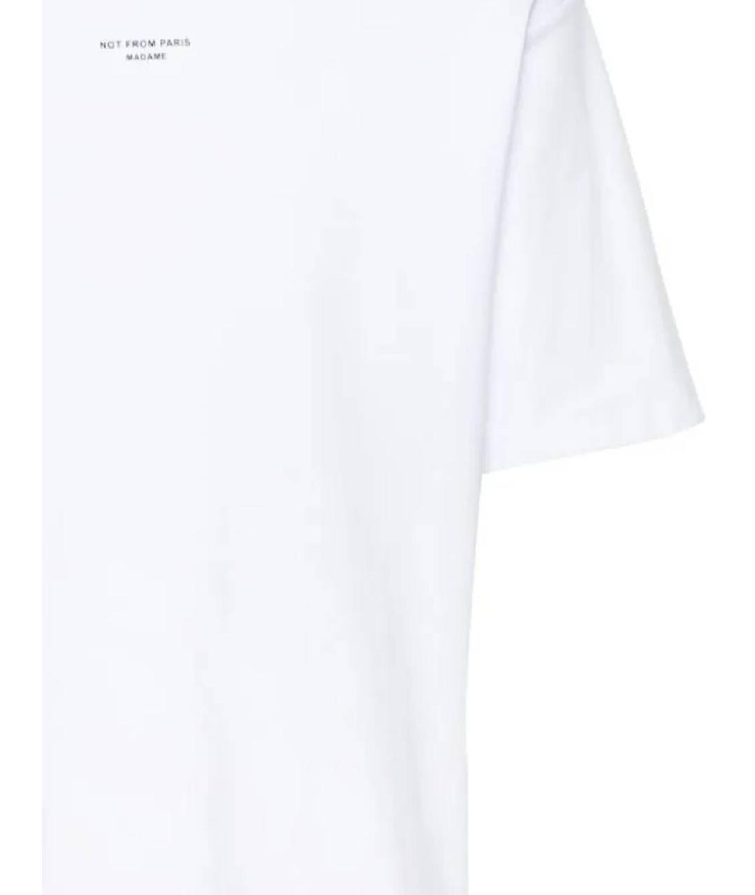 Drole de Monsieur Белая хлопковая футболка, фото 2