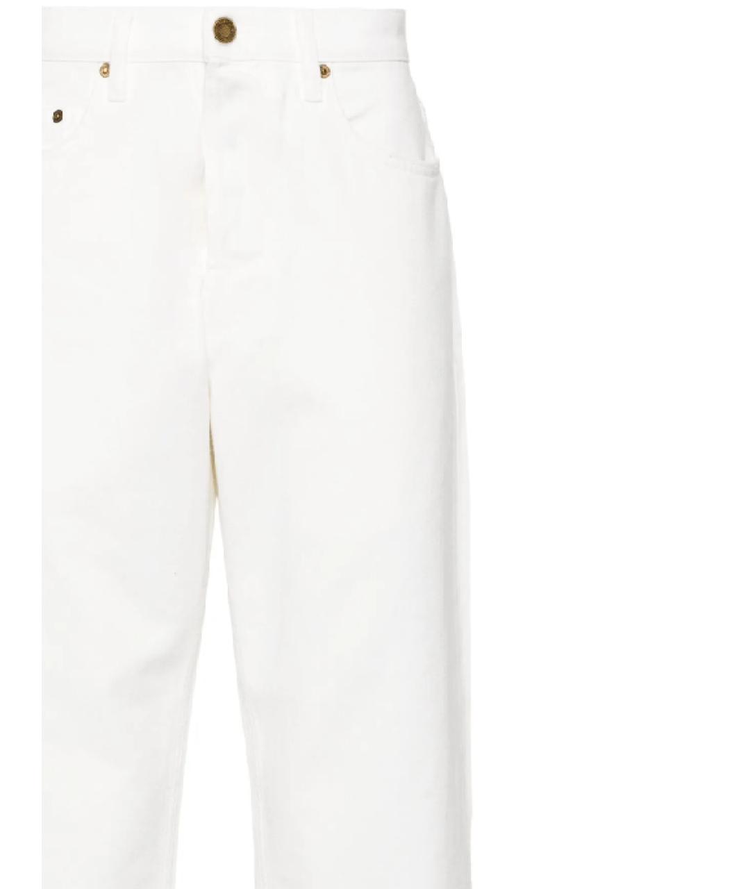 GOLDEN GOOSE DELUXE BRAND Белые хлопковые прямые джинсы, фото 2