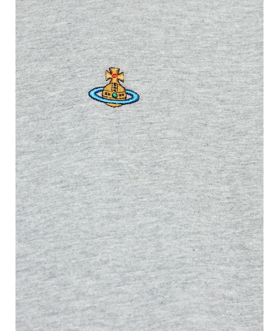 VIVIENNE WESTWOOD Серая хлопковая футболка, фото 2