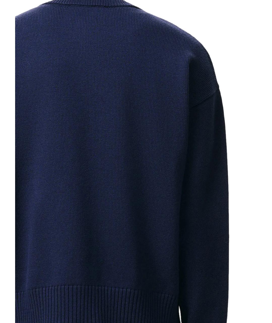 Ami Paris Синий шерстяной кардиган, фото 3