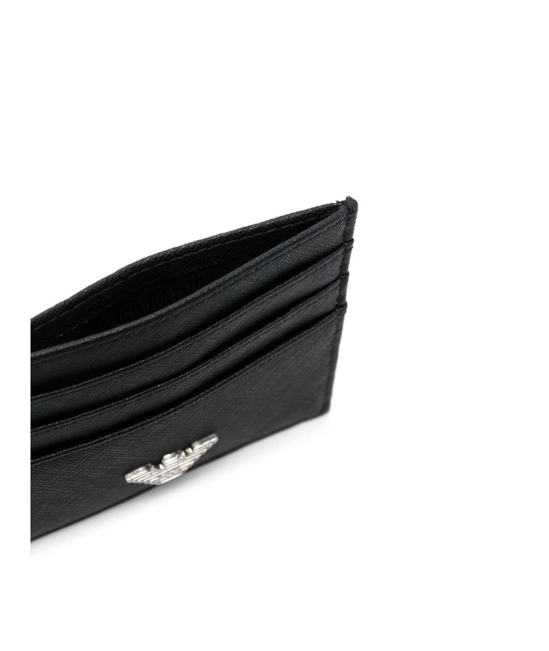 EMPORIO ARMANI Черный кардхолдер из искусственной кожи, фото 2