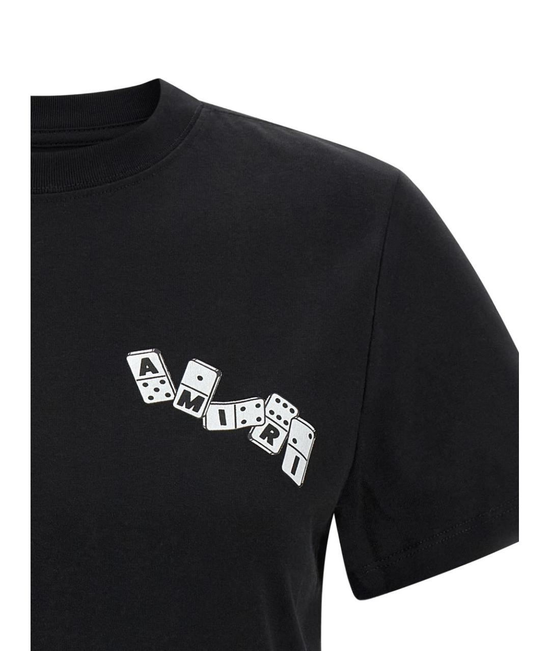 AMIRI Черная хлопковая футболка, фото 2