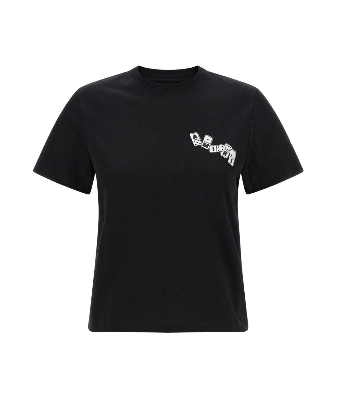 AMIRI Черная хлопковая футболка, фото 1