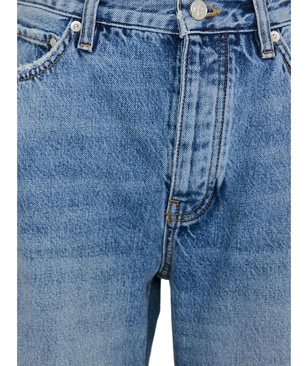 ANINE BING Синие хлопковые прямые джинсы, фото 2