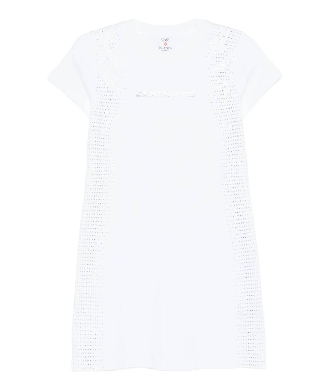 CASABLANCA Белая хлопковая футболка, фото 1