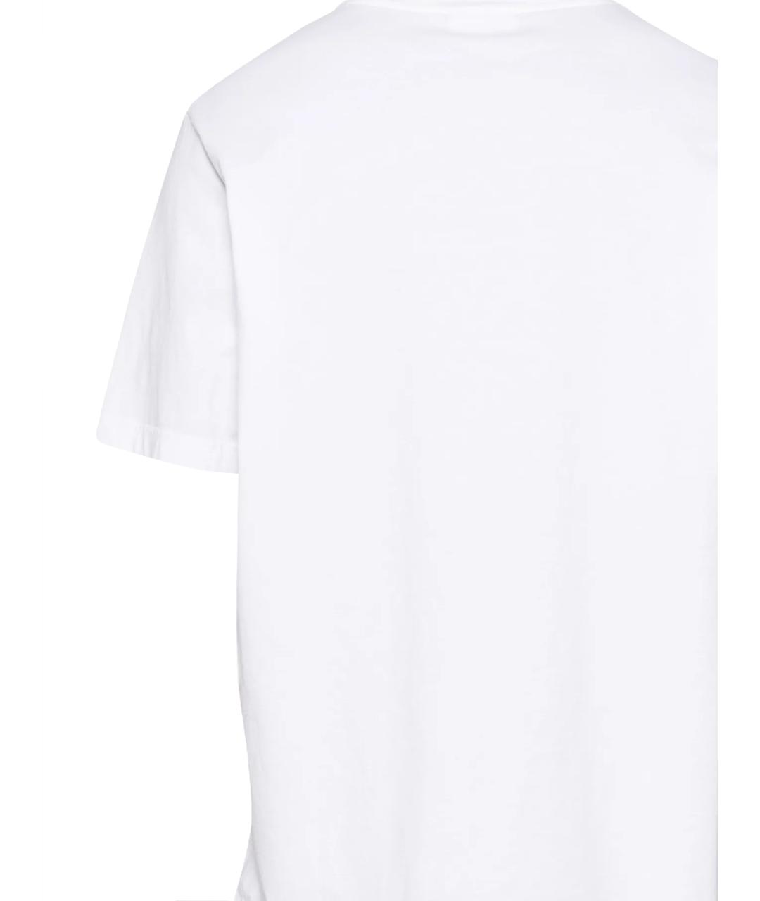 MAISON KITSUNE Белая хлопковая футболка, фото 3