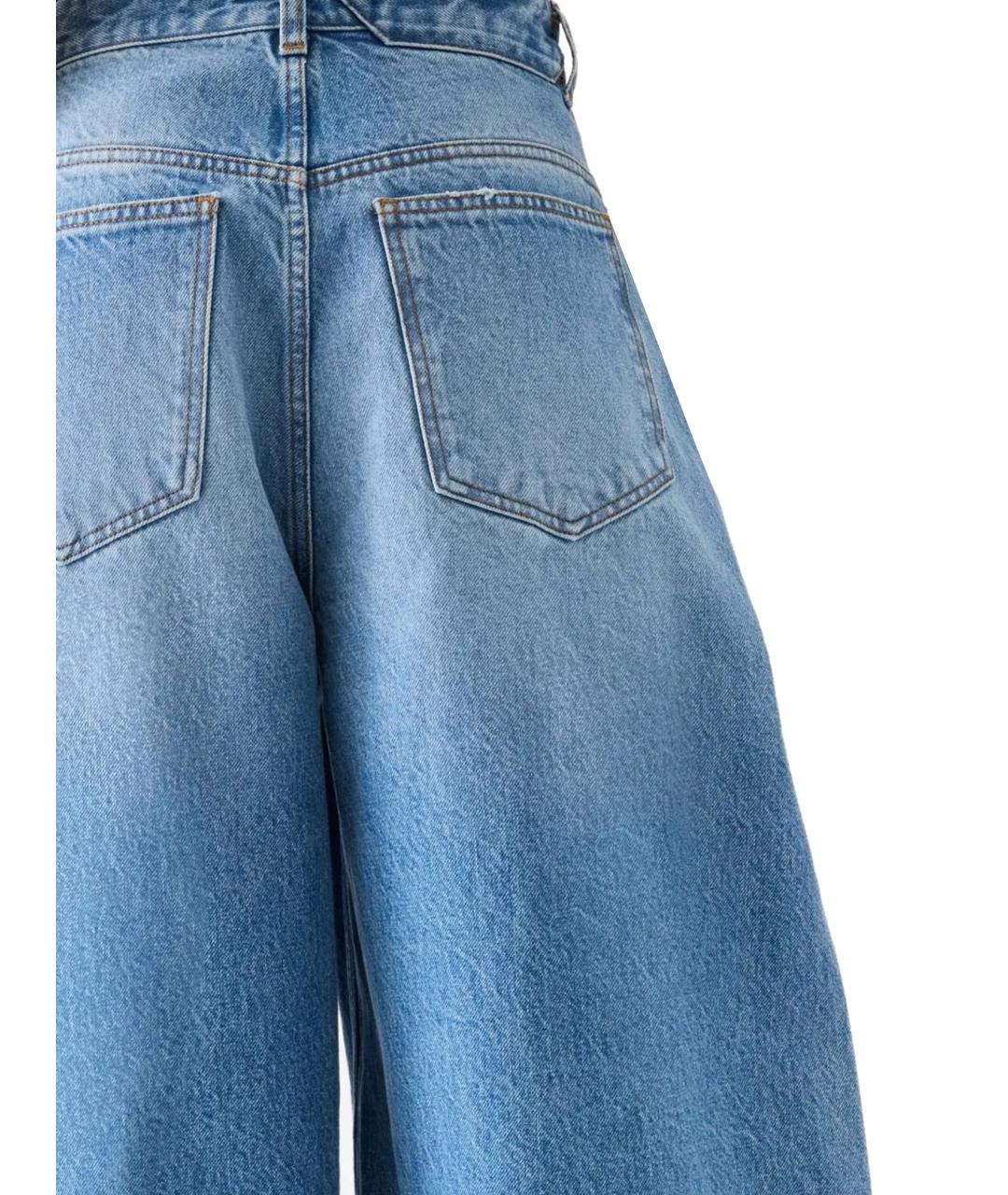 JACQUEMUS Синие хлопковые прямые джинсы, фото 3
