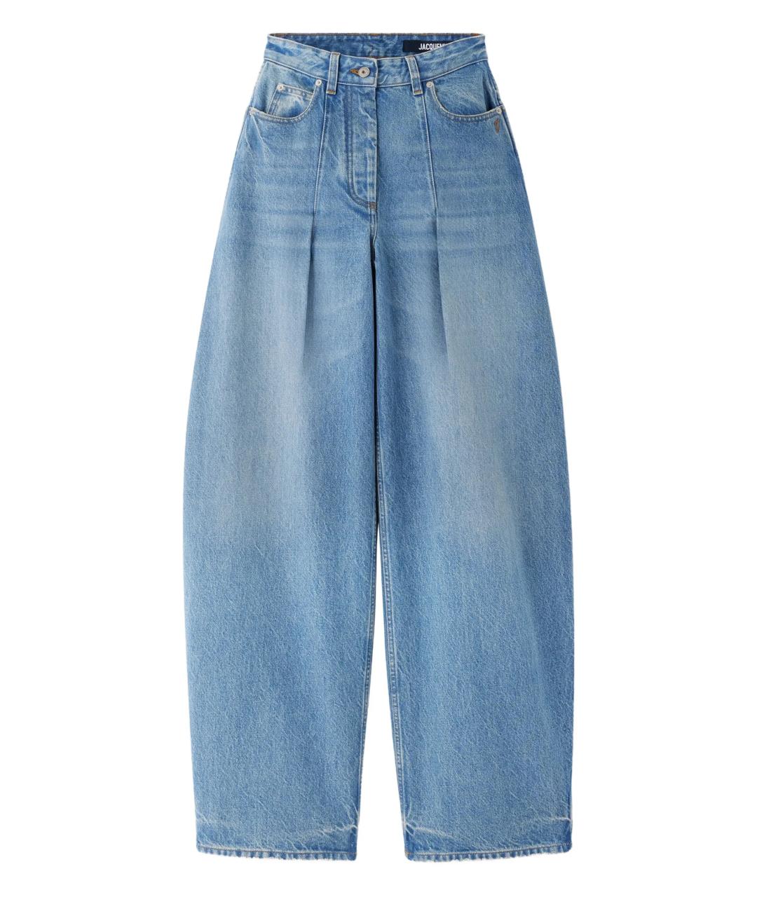 JACQUEMUS Синие хлопковые прямые джинсы, фото 1