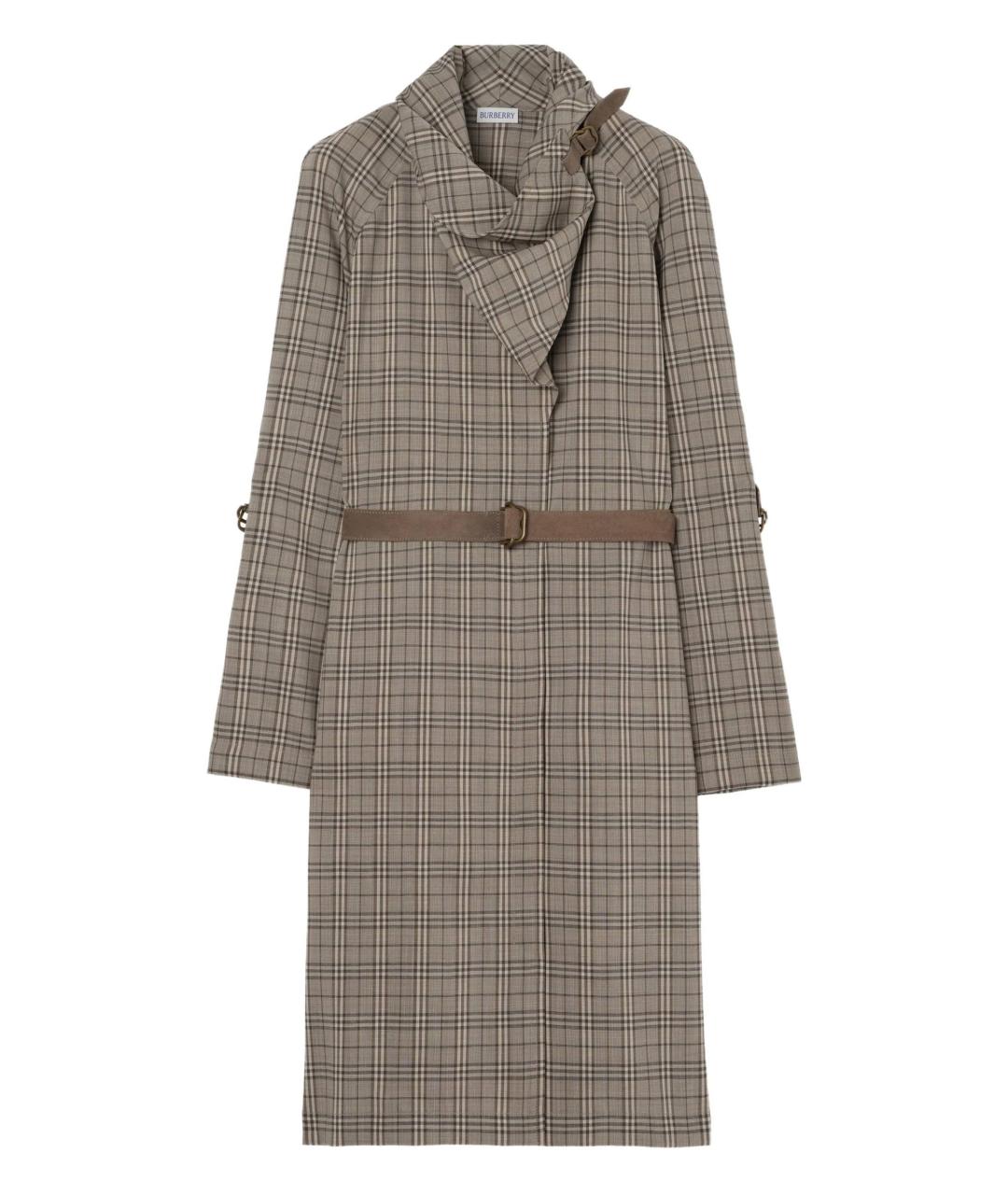 BURBERRY Мульти шерстяное пальто, фото 1