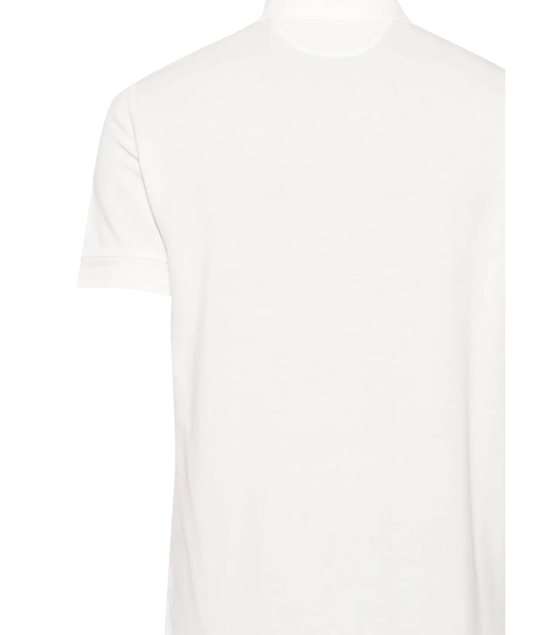 TOM FORD Белое хлопковое поло с коротким рукавом, фото 3