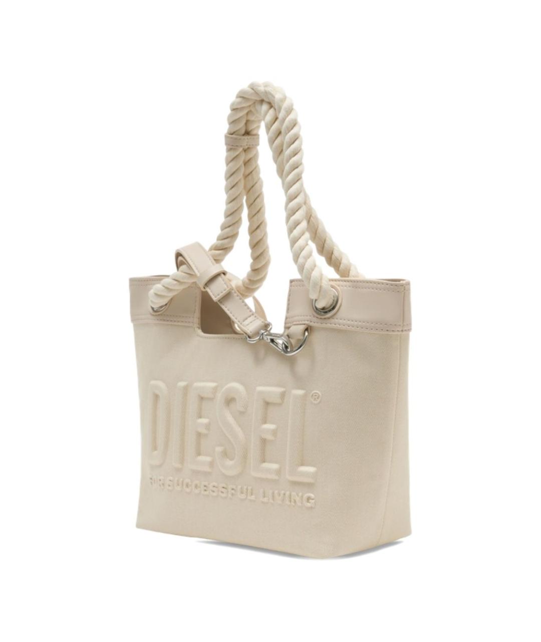 DIESEL Бежевая тканевая сумка тоут, фото 2
