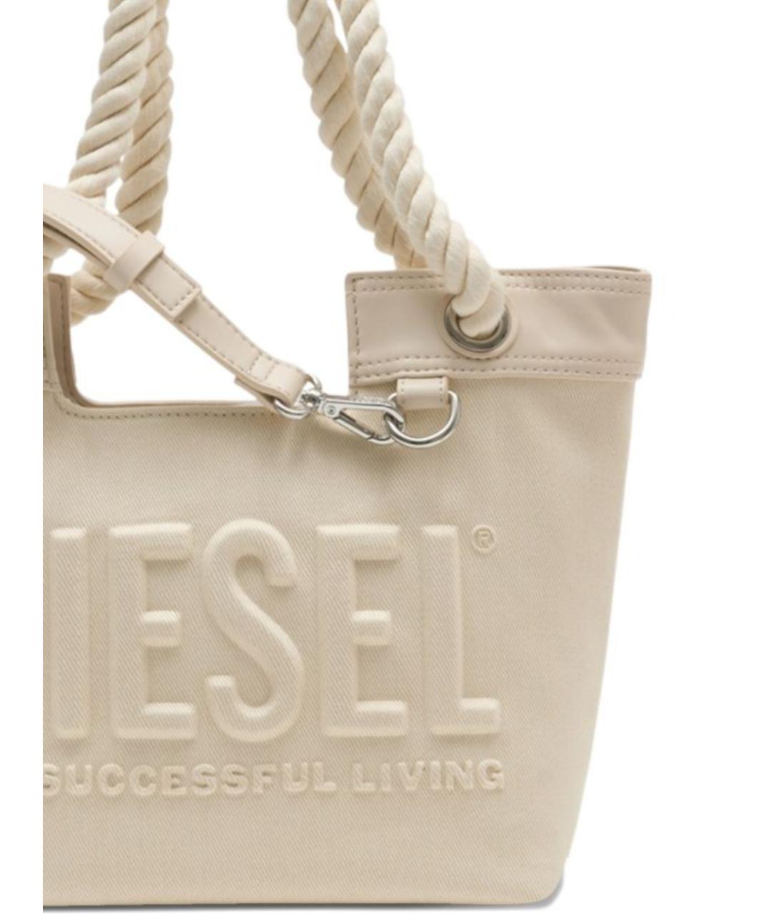 DIESEL Бежевая тканевая сумка тоут, фото 3