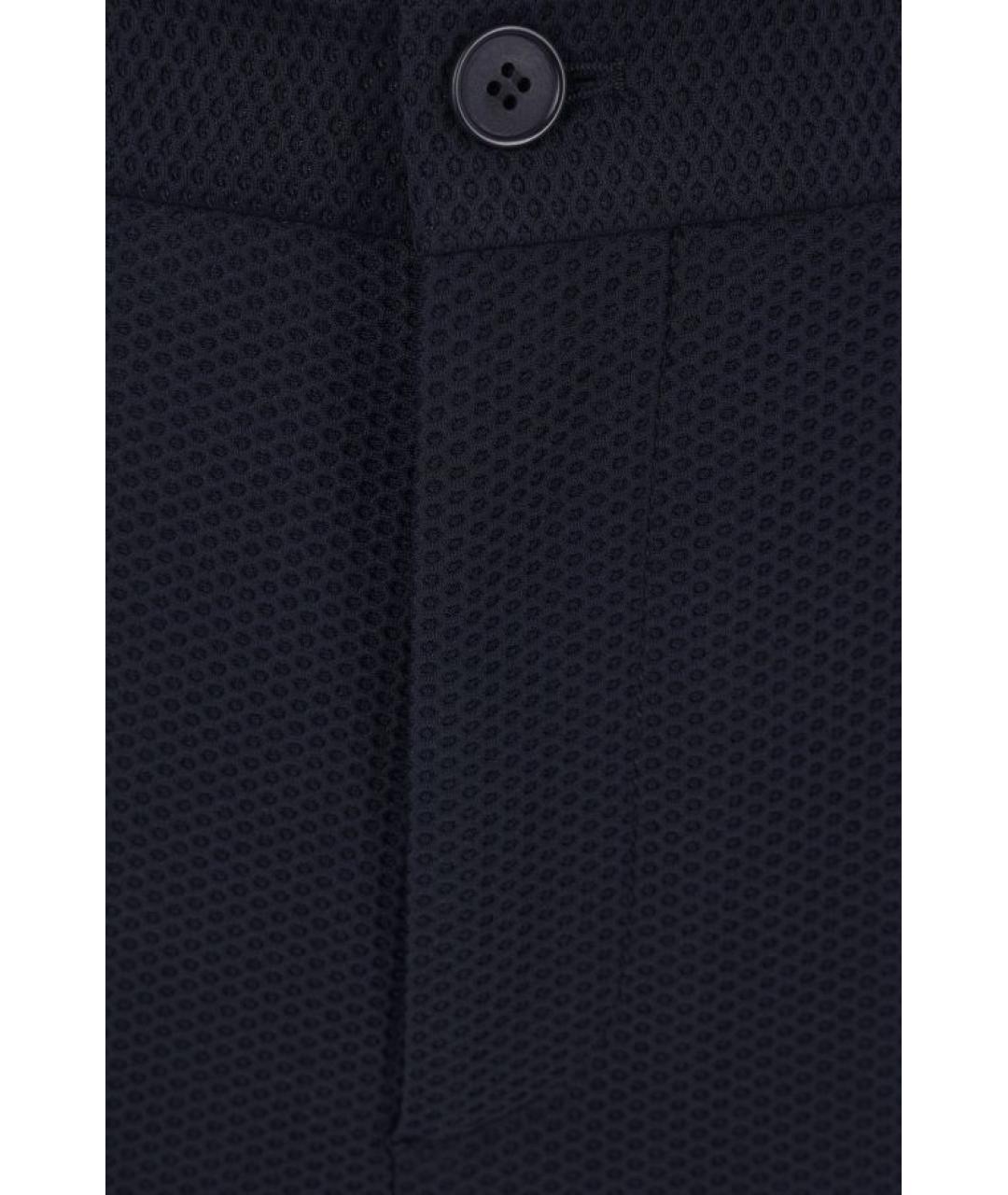 GIORGIO ARMANI Синие полиамидовые повседневные брюки, фото 3