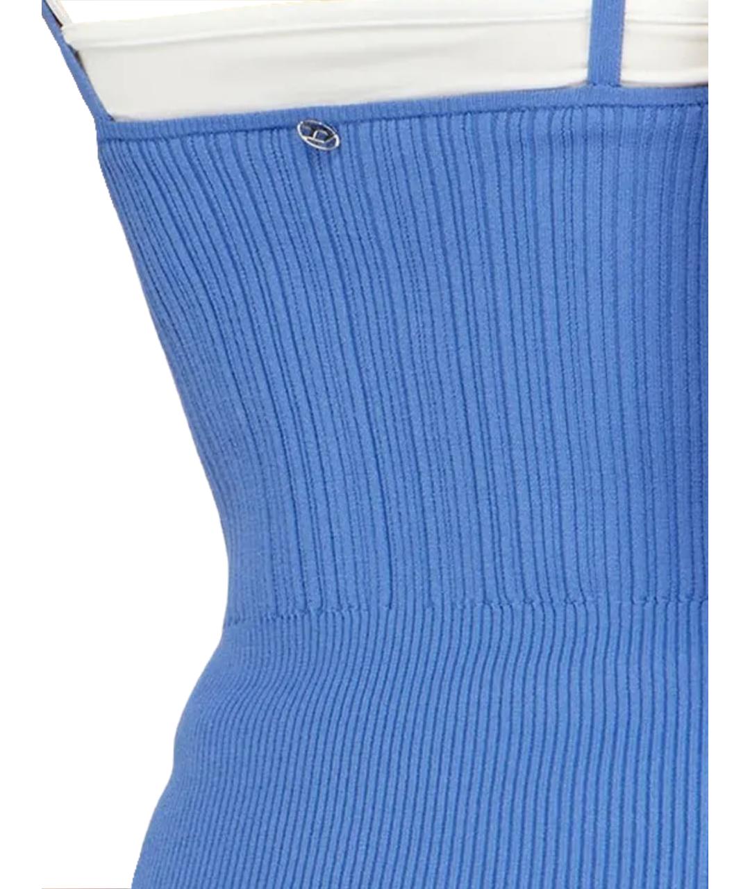 DIESEL Синяя вискозная майка, фото 3