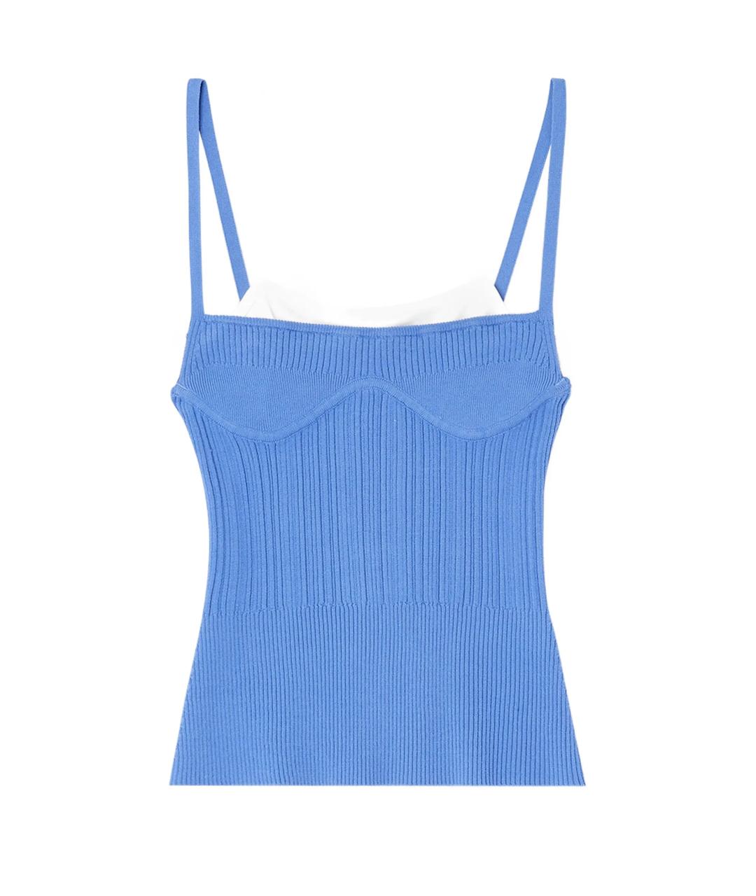 DIESEL Синяя вискозная майка, фото 1