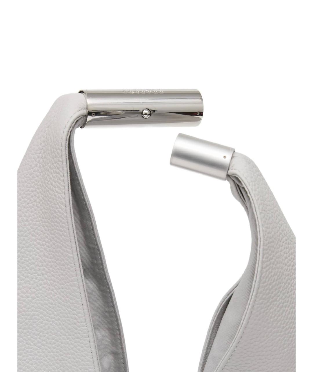 MM6 MAISON MARGIELA Серая кожаная сумка с короткими ручками, фото 3