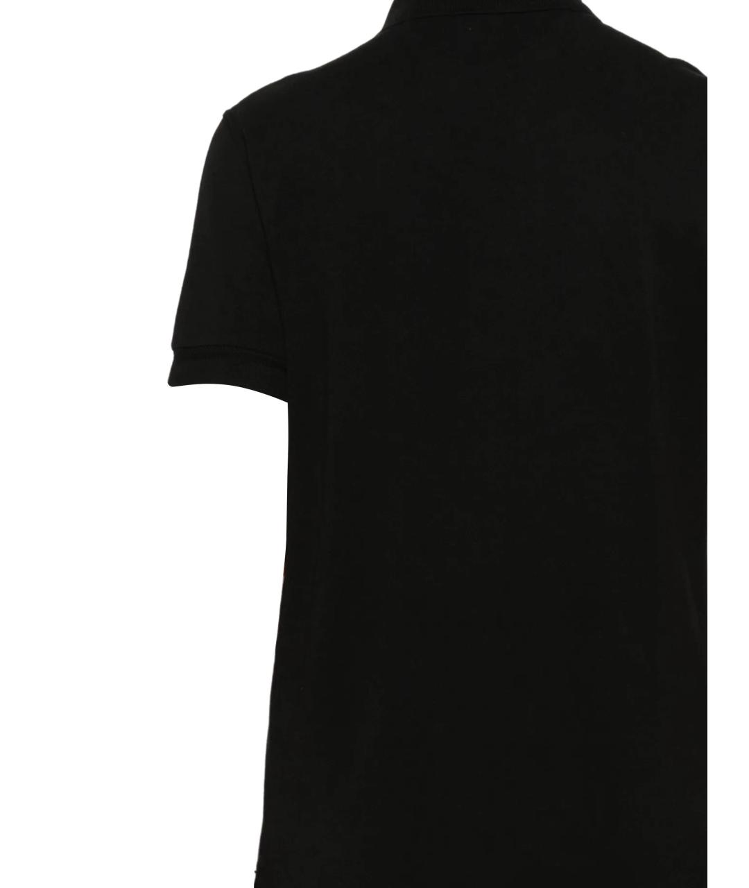 TOM FORD Черное хлопковое поло с коротким рукавом, фото 3