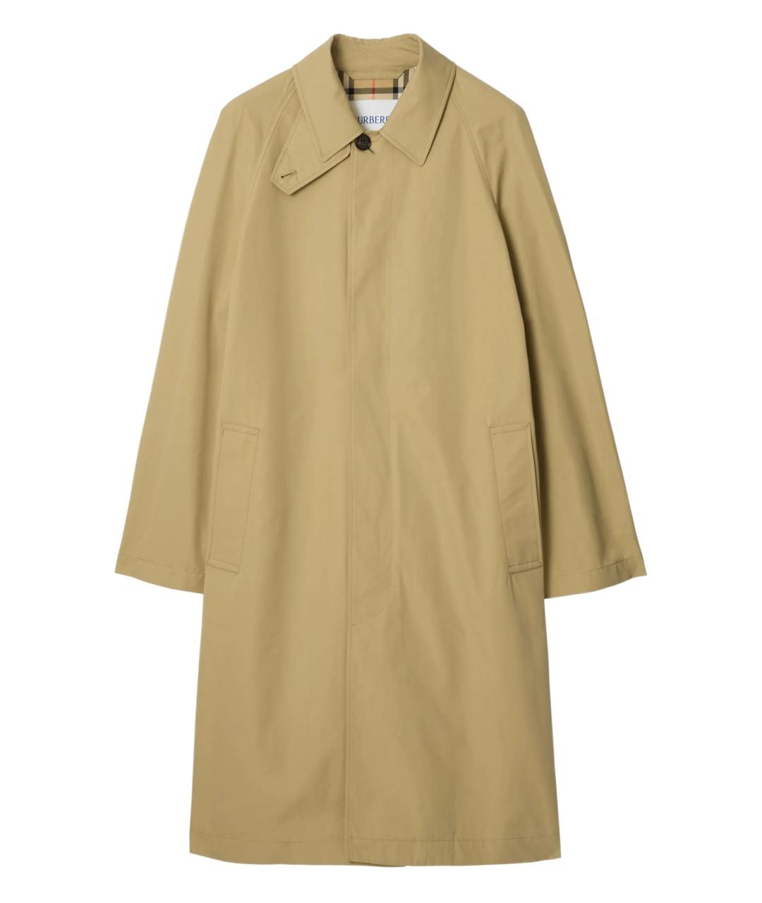 BURBERRY Бежевый хлопковый тренч / плащ, фото 1